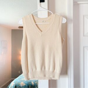 Brandy Melville Cream Sweater Vest